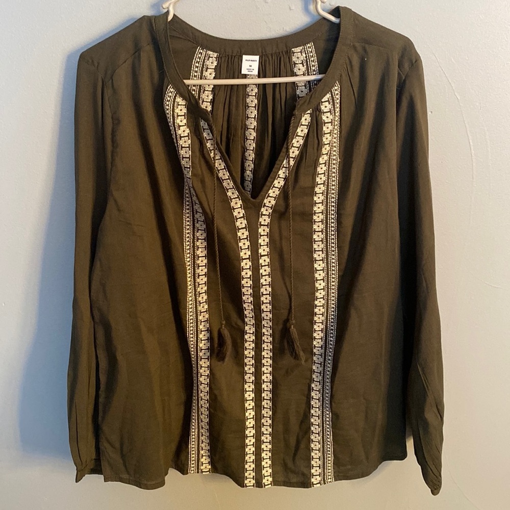 Old Navy Peasant Embroidered Lace Long Sleeve​
